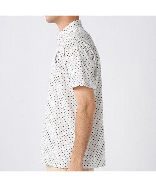 FILA GOLF(フィラゴルフ )の「FILA GOLF/フィラ ゴルフ ゴルフウェア 接触冷感 UVカット ドライ ストレッチ ドット 半袖 シャツ Tシャツ(Tシャツ/カットソー・メンズ・ダークグリーン/ホワイト/ネイビー・M/L/LL)」の9枚目の写真