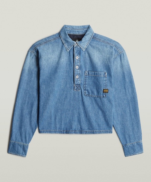 セール】BOXY DAY SHIRT/ボックスシルエットクロップドプル