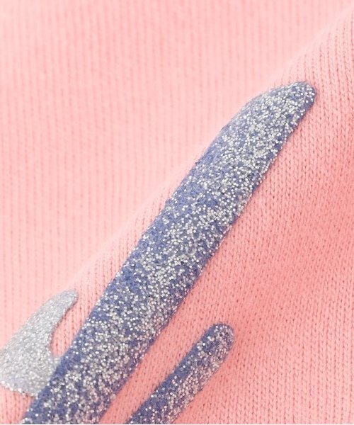 X-girl Stages（エックスガールステージス）の「【人気商品再入荷】【直営店で取り扱い無し】ラメ発泡プリントロゴ半袖Tシャツ（Tシャツ/カットソー・キッズ・オフホワイト/ピンク・130cm/120cm/90cm/140cm/110cm/100cm）」の6枚目の写真