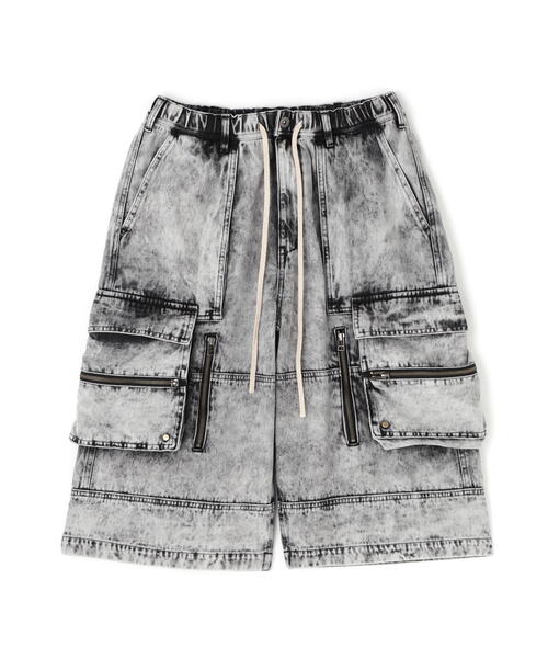 DANKE SCHON（ダンケシェーン）の「DankeSchon/ダンケシェーン/CHEMIBLEACH DENIM CARGO SHORTS（デニムパンツ・メンズ・グレー/ブラック・L/M）」の11枚目の写真