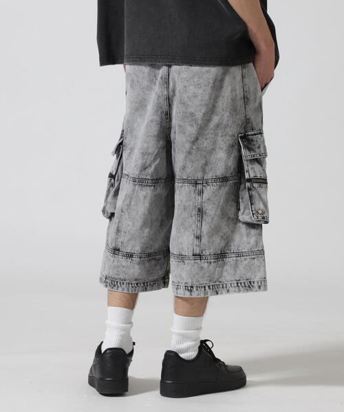 DANKE SCHON（ダンケシェーン）の「DankeSchon/ダンケシェーン/CHEMIBLEACH DENIM CARGO SHORTS（デニムパンツ・メンズ・グレー/ブラック・L/M）」の13枚目の写真