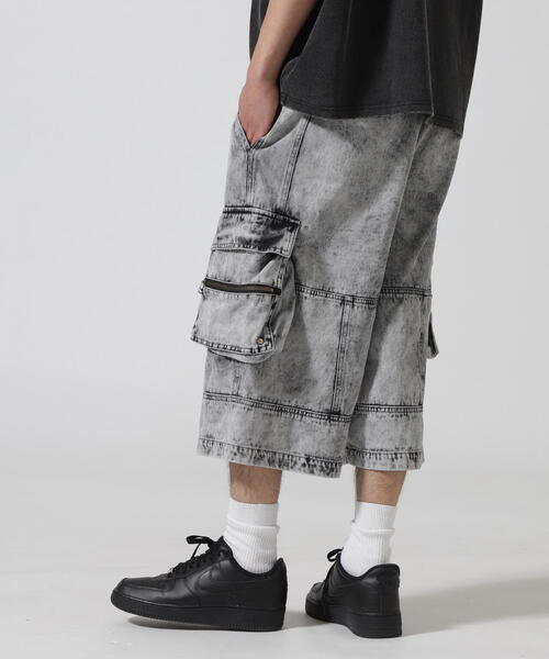 DANKE SCHON（ダンケシェーン）の「DankeSchon/ダンケシェーン/CHEMIBLEACH DENIM CARGO SHORTS（デニムパンツ・メンズ・グレー/ブラック・L/M）」の16枚目の写真