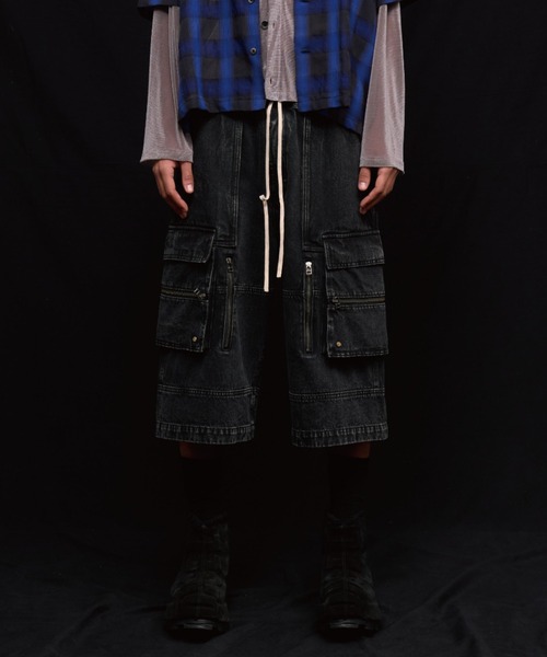 DankeSchon/ダンケシェーン/PREMIUM TC BLACK ZIP CARGO PANTS