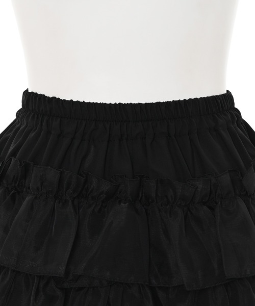 Narcissus（ナルシス）の「チュールフリルミニスカート（スカート・レディース・ホワイト/ブラック・FREE）」の21枚目の写真