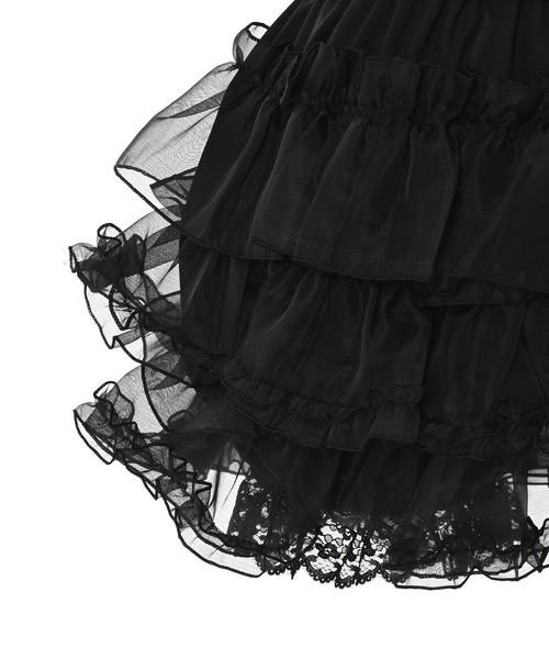 Narcissus（ナルシス）の「チュールフリルミニスカート（スカート・レディース・ホワイト/ブラック・FREE）」の22枚目の写真