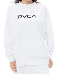 RVCA レディース RVCA SPORT CREW トレーナー 【2025年春夏モデル】/ルーカロゴオーバーシルエットスウェットトレーナー