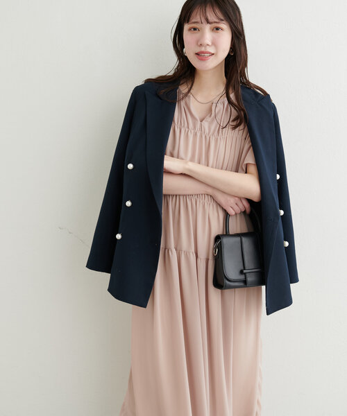 natural couture（ナチュラルクチュール）の「【WEB限定】変形シャーリングフレアスリーブワンピース（ワンピース・レディース・ブルー/ピンク系その他/ピンクベージュ/チャコールグレー/その他1/その他2・FREE）」の20枚目の写真