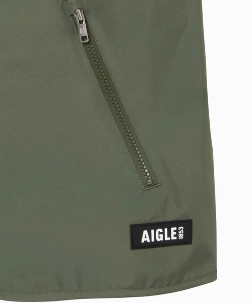 AIGLE(エーグル)の「防風 透湿 撥水 防水 WINDSTOPPER ウインドストッパー スリーブレスジャケット ミリタリーベスト フード脱着可(ベスト・レディース・モスグリーン/ホワイト・38/36)」の21枚目の写真