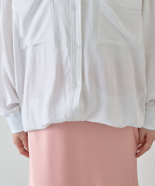 SHENERY(シーナリー)の「【一枚でも羽織でも活躍!】リネンワイドシャツ(シャツ/ブラウス・レディース・オフホワイト/ブラック・FREE)」の8枚目の写真