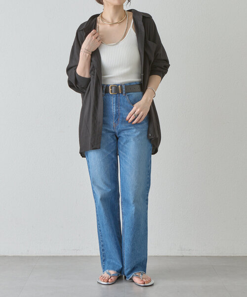 SHENERY(シーナリー)の「【一枚でも羽織でも活躍!】リネンワイドシャツ(シャツ/ブラウス・レディース・オフホワイト/ブラック・FREE)」の12枚目の写真