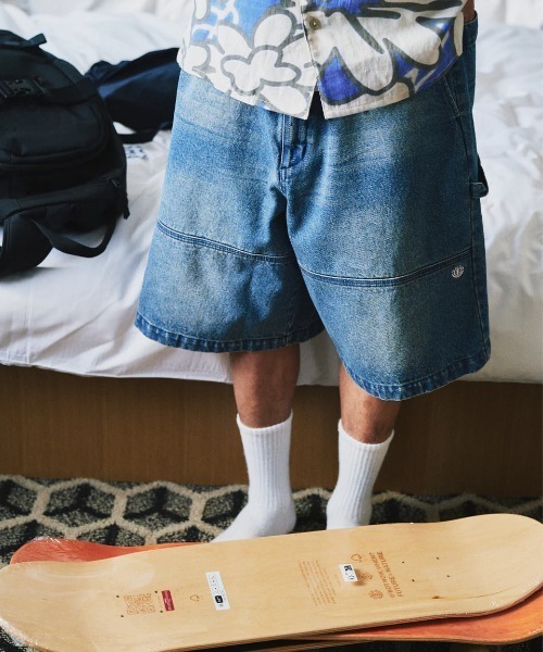 ELEMENT(エレメント)の「ELEMENT メンズ SHOD SHORTS HAMMER W W9 ショートパンツ 【2025年春夏モデル】/エレメントビッグシルエットウエストゴムショートパンツ(その他パンツ・メンズ・ライトブルー/ブラック系その他/ブルー系その他・MEDIUM/LARGE/X-LARGE)」の3枚目の写真