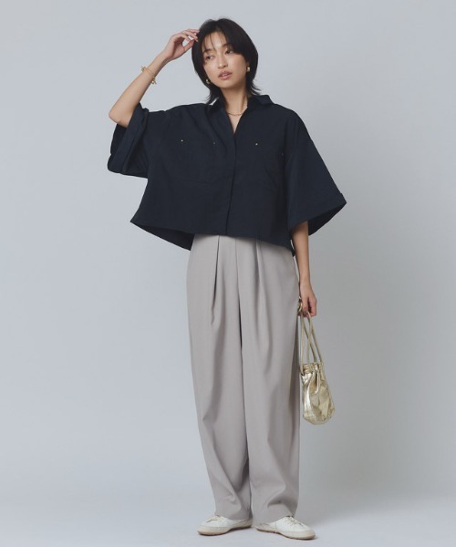ブラウス シャツ 「RASW」クロップドワイドシャツ レディース RASW]クロップドワイドシャツ（シャツ/ブラウス）｜RASW（ラス