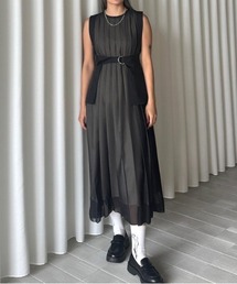 BLACK TULLE WAVE TIERED DRESS（ワンピース）｜Ameri（アメリ