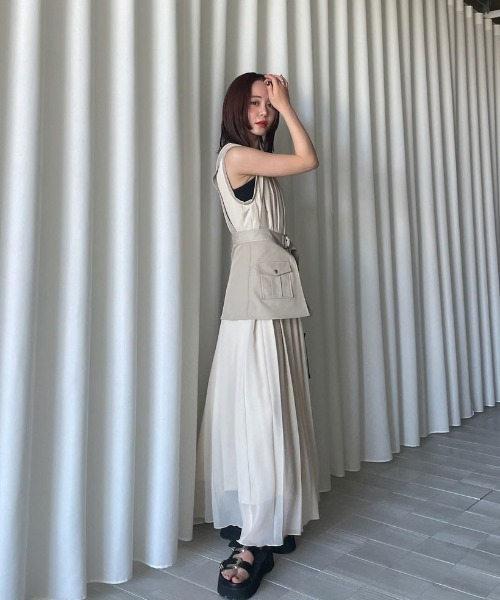ワンピース AMERI MEDI CORSET SET FULL PLEATS DRESS MEDI CORSET SET FULL PLEATS DRESS