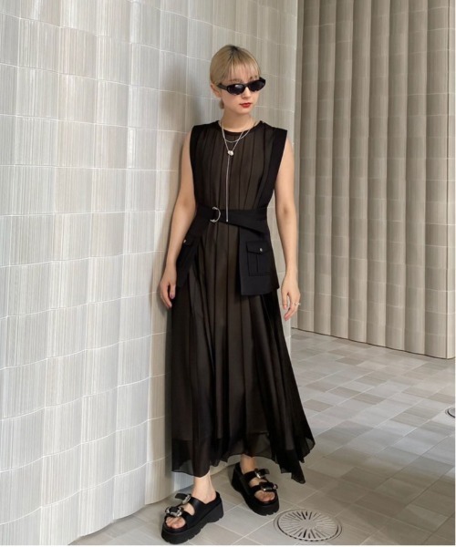 Ameri（アメリ）の「SHAPELY CORSET DRESS（ワンピース）」 - WEAR