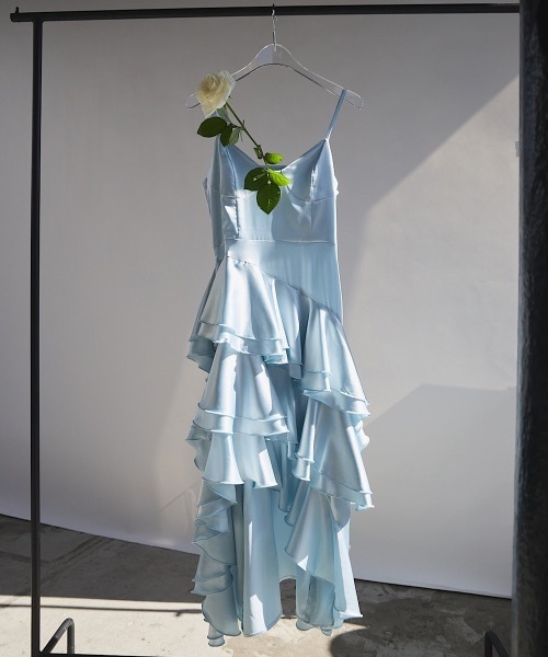 PAIN（ペイン）の「サテンロングキャミドレス(ロングスカートセット)（ドレス・レディース・ピンク/ブルー/ブラック・FREE）」の10枚目の写真