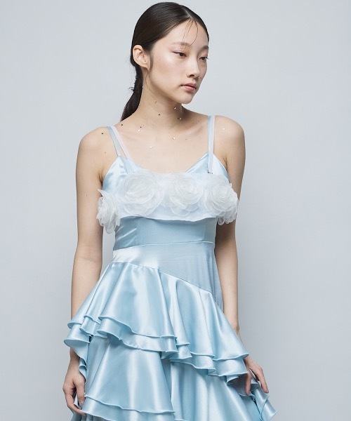 PAIN（ペイン）の「サテンロングキャミドレス(ロングスカートセット)（ドレス・レディース・ピンク/ブルー/ブラック・FREE）」の21枚目の写真