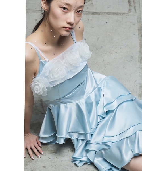 PAIN（ペイン）の「サテンロングキャミドレス(ロングスカートセット)（ドレス・レディース・ピンク/ブルー/ブラック・FREE）」の20枚目の写真