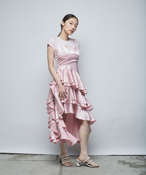 PAIN（ペイン）の「サテンロングキャミドレス(ロングスカートセット)（ドレス・レディース・ピンク/ブルー/ブラック・FREE）」の19枚目の写真