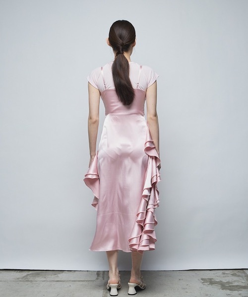 PAIN（ペイン）の「サテンロングキャミドレス(ロングスカートセット)（ドレス・レディース・ピンク/ブルー/ブラック・FREE）」の18枚目の写真