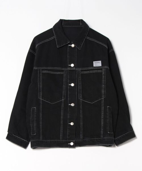 Songe(ソンジュ)の「オーバーサイズデニムジャケット(デニムジャケット・レディース・ブラック/ブルー・S/M/L)」の4枚目の写真