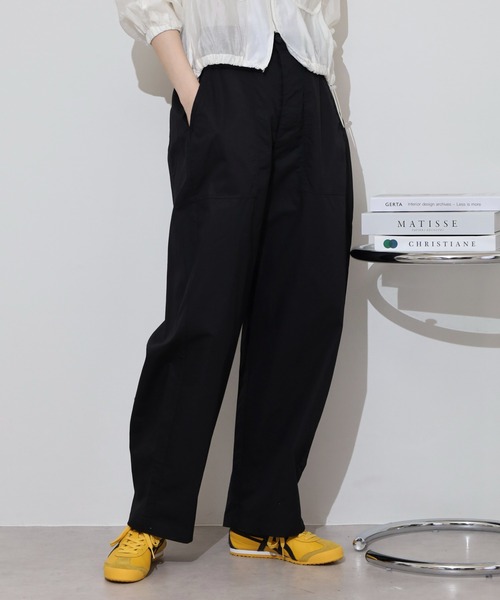 ubasoku(ウバソク)の「綿タイプライター無地ジェイムズパンツ(その他パンツ・レディース・オリーブ/ブラック/ベージュ・FREE)」の16枚目の写真