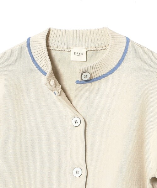 EFFE BEAMS（エッフェビームス）の「カラーライン カーディガン（カーディガン/ボレロ・レディース・ネイビー/ナチュラル・ONE SIZE）」の5枚目の写真