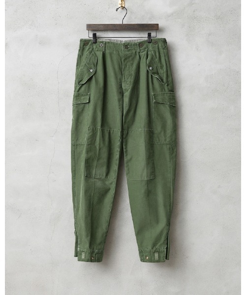 珍品 ドイツ軍実品 BUND ミリタリーパンツ 古着/実寸W38L33 MILITARY 実物 USED スイス軍 サイドライン ウールパンツ 4