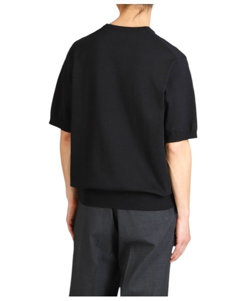 PORT BY ARK（ポートバイアーク）の「PORT BY ARK / ポートバイアーク：High Gauge Knit S/S：PO17-K002[COR]（ニット/セーター・メンズ・ブラック/ベージュ・1/2）」の13枚目の写真
