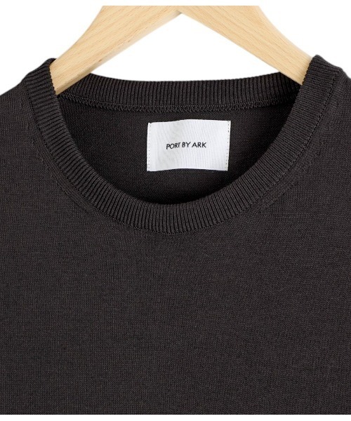 PORT BY ARK（ポートバイアーク）の「PORT BY ARK / ポートバイアーク：High Gauge Knit S/S：PO17-K002[COR]（ニット/セーター・メンズ・ブラック/ベージュ・1/2）」の18枚目の写真