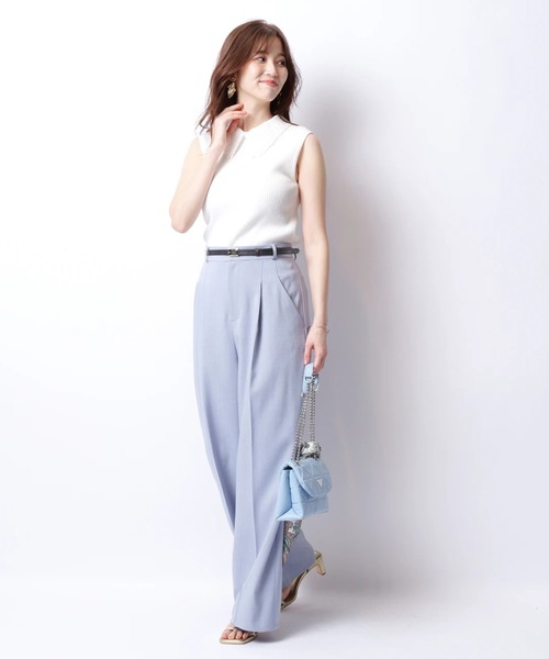 JUSGLITTY(ジャスグリッティー)の「レース衿フレンチニット(ニット/セーター・レディース・ホワイト/ブラック/グレイッシュベージュ・2)」の14枚目の写真