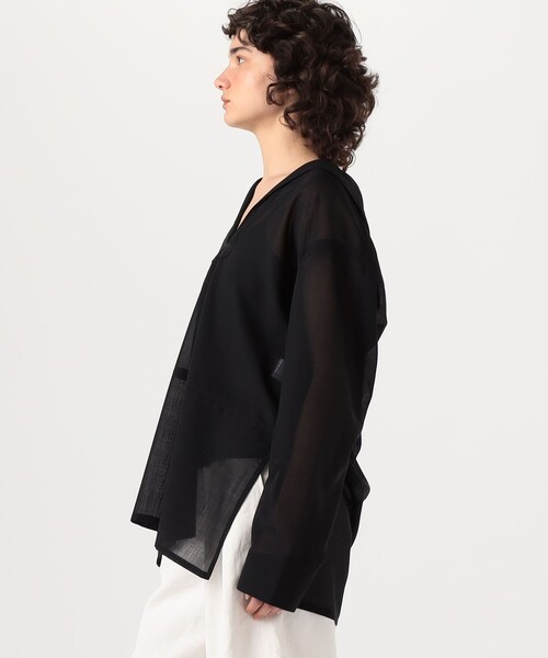 UNION LAUNCH（ユニオンランチ）の「UNION LAUNCH SAILOR TUNIC シャツ（シャツ/ブラウス・レディース・ホワイト/ブラック・FREE）」の5枚目の写真