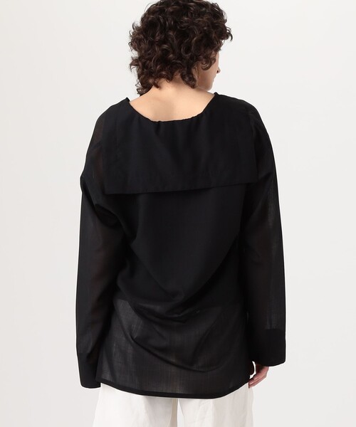 UNION LAUNCH（ユニオンランチ）の「UNION LAUNCH SAILOR TUNIC シャツ（シャツ/ブラウス・レディース・ホワイト/ブラック・FREE）」の6枚目の写真