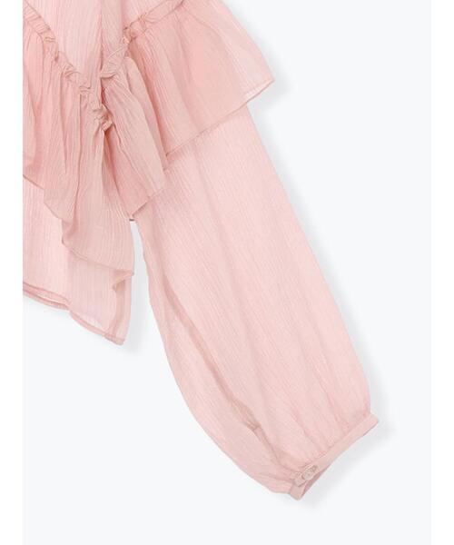 ehka sopo(エヘカソポ)の「シアーフリルブラウス(シャツ/ブラウス・レディース・ピンク/オフホワイト/ブラック・F)」の20枚目の写真