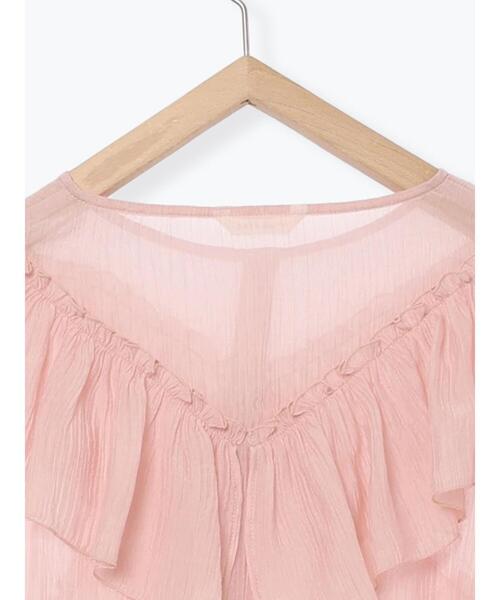 ehka sopo(エヘカソポ)の「シアーフリルブラウス(シャツ/ブラウス・レディース・ピンク/オフホワイト/ブラック・F)」の22枚目の写真