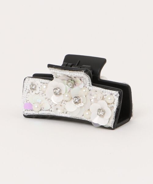 チャイハネ（チャイハネ）の「【チャイハネ】ブルームスバンスクリップ（バレッタ/ヘアクリップ・レディース・ホワイト/ブラック・FREE）」の2枚目の写真