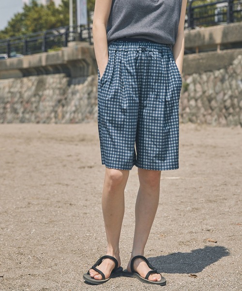 Unblend】セットアップ対応 / UVカット＆吸水速乾 水陸両用 チェック柄