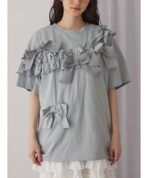 【新品タグ付き】merry jenny カットソー ブルー メリージェニー merry jenny merry jenny bear刺繍ワンピース