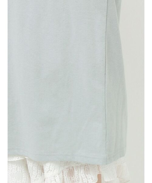 merry jenny（メリージェニー）の「ribbon frill big tee（Tシャツ/カットソー・レディース・ブルー/ピンク/オフホワイト/ブラック・FREE）」の9枚目の写真