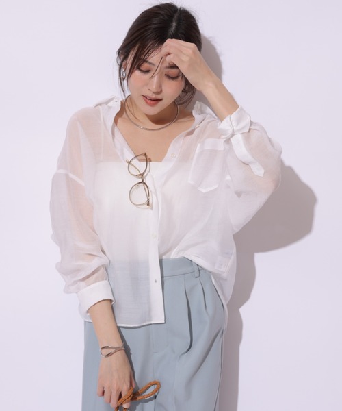 新品タグ付き！Mystradaオシャレシャツ シアーシャツ（シャツ/ブラウス）｜Mystrada（マイストラーダ
