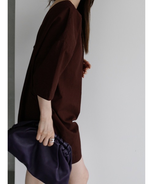 Katrin TOKYO(カトリーントーキョー)の「box short all-in-one(つなぎ/オールインワン・レディース・ボルドー/ネイビー・FREE/XS)」の3枚目の写真