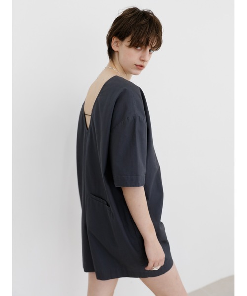 Katrin TOKYO(カトリーントーキョー)の「box short all-in-one(つなぎ/オールインワン・レディース・ボルドー/ネイビー・FREE/XS)」の15枚目の写真
