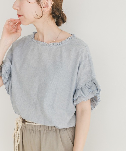 URBAN RESEARCH ITEMS / アーバンリサーチ アイテムズ ダブルフリルブラウス ITEMS URBANRESEARCH ブラウス シャツ ダブルフリルブラウス