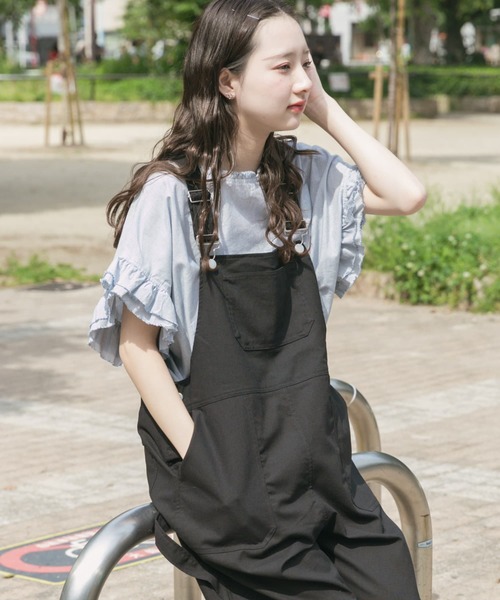 ITEMS URBANRESEARCH(アイテムズ アーバンリサーチ)の「ダブルフリルブラウス(シャツ/ブラウス・レディース・ストライプ/ホワイト/ブラウン・FREE)」の3枚目の写真