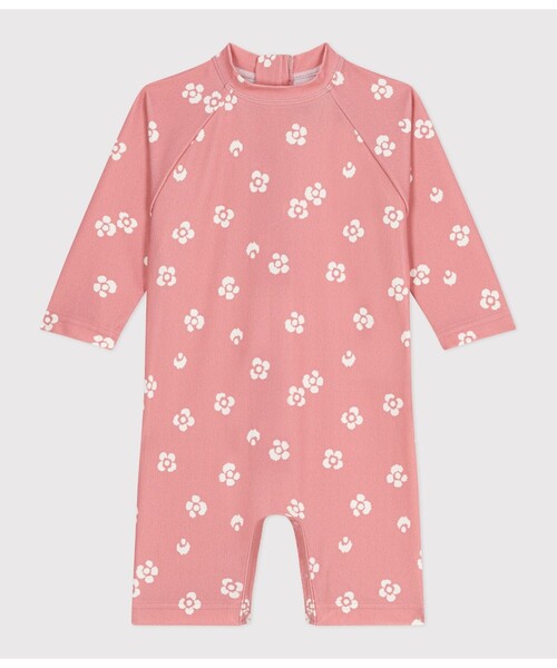 PETIT BATEAU（プチバトー）の「ラッシュガード（水着・キッズ・ホワイト×ピンク・12MONTH/18MONTH/24MONTH）」の4枚目の写真