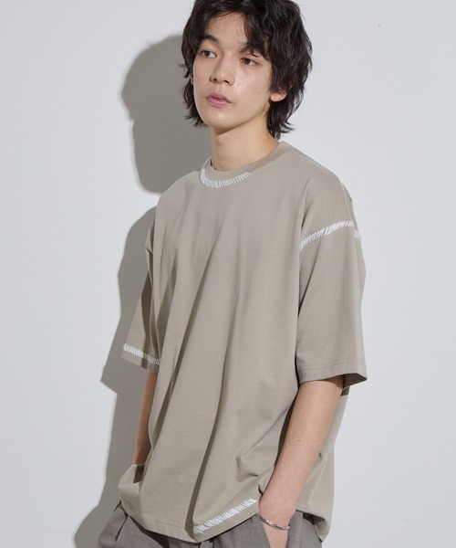 セール】【SLICK/スリック】Blanket Stitch T-shirt