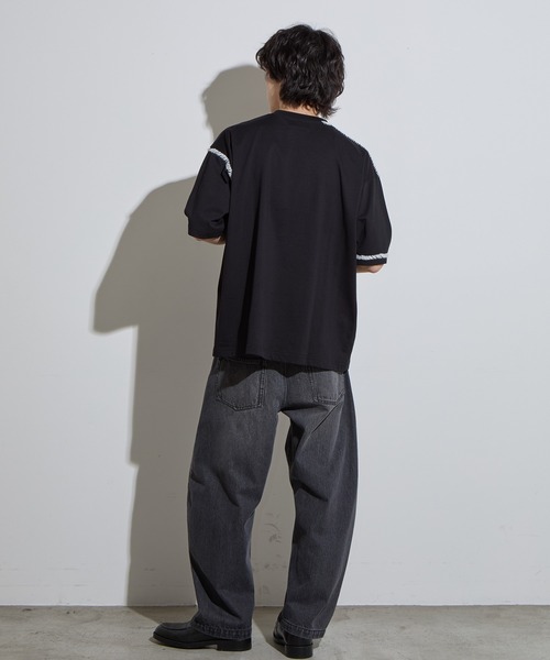 tシャツ Blanket stitch T-shirt “RABIT EMBROI” レディース メンズ bedsidedrama tシャツ Blanket stitch T-shirt “RABIT EMBROI