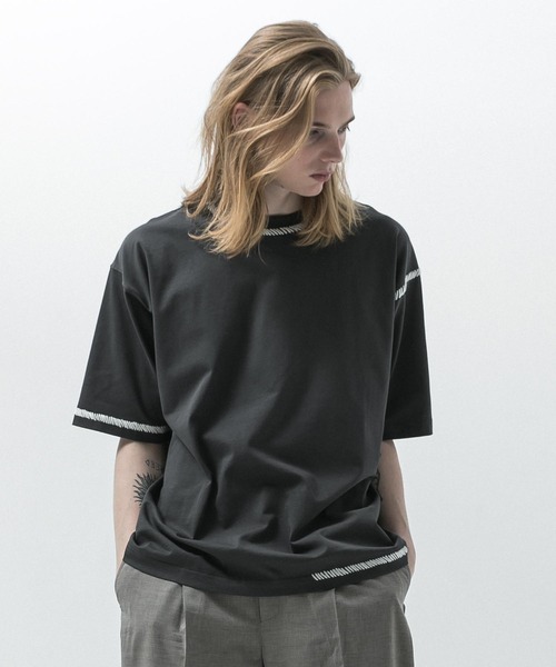 SLICK/スリック】Blanket Stitch T-shirt / ブランケットステッチT