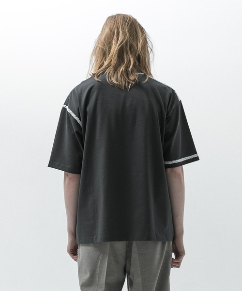 SLICK(スリック)の「【SLICK/スリック】Blanket Stitch T-shirt / ブランケットステッチTシャツ(Tシャツ/カットソー・メンズ・ブラック/グレイッシュベージュ/スミクロ・1/2/3)」の17枚目の写真