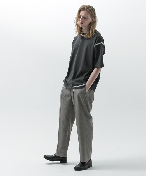 tシャツ Blanket stitch T-shirt “RABIT EMBROI” レディース メンズ bedsidedrama tシャツ Blanket stitch T-shirt “RABIT EMBROI